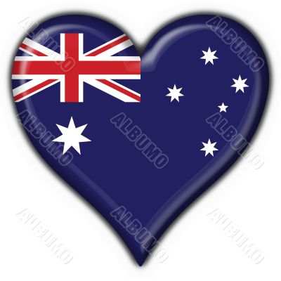 Australian button flag heart shape - 3d made