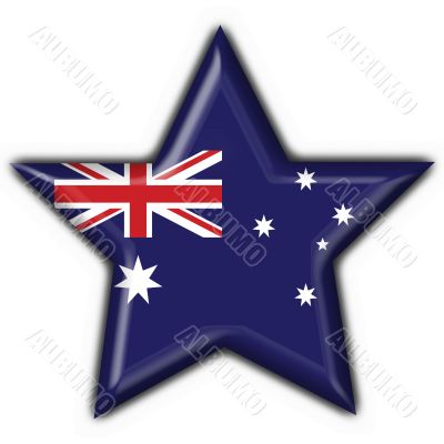 Australian button flag star shape - 3d made Australian button flag star shape - 3d made