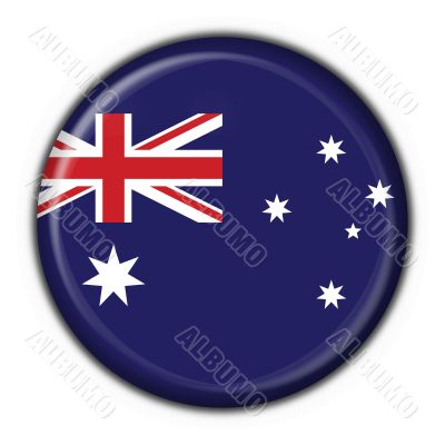 Australian button flag round shape - 3d made