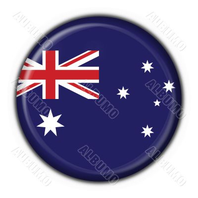 Australian button flag round shape - 3d made Australian button flag round shape - 3d made