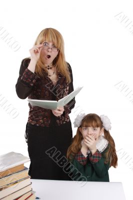 Teacher is shocked at schoolgirl`s homework.
