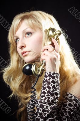 Lovely girl on telephone