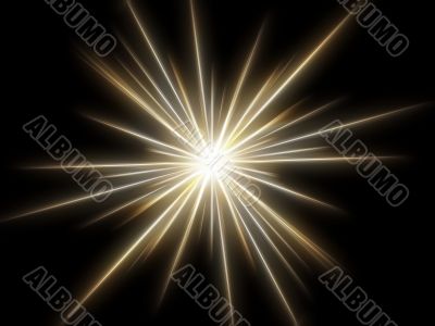 Star on a black background.