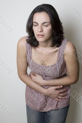 Stomach ache woman
