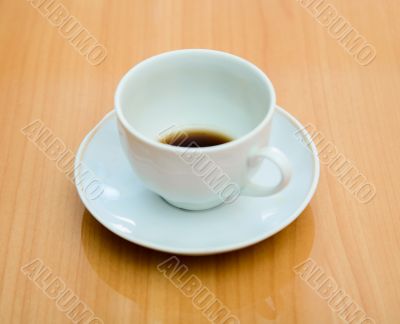 Cup with not drunk up coffee Cup with not drunk up coffee
