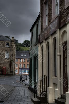 Jedburgh streets in Scotland