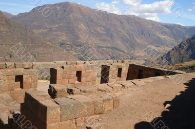 Inca ruins in Pisac Inca ruins in Pisac