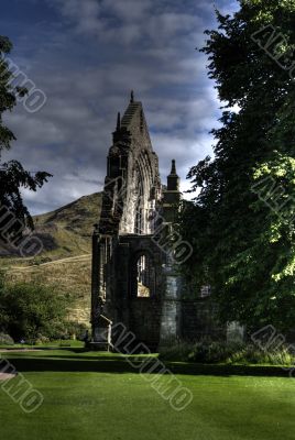 Edinburgh street and abbey