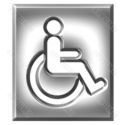 3D Silver Special Needs Sign