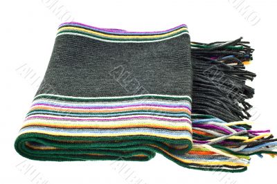 wool multicolor striped scarf