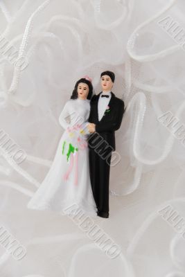 Bride and Groom in the clouds