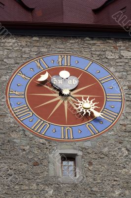 historical number sheet, church clock Lucerne historical number sheet, church clock Lucerne