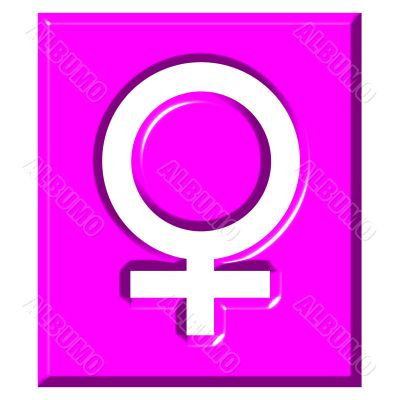 3D Female Symbol Sign