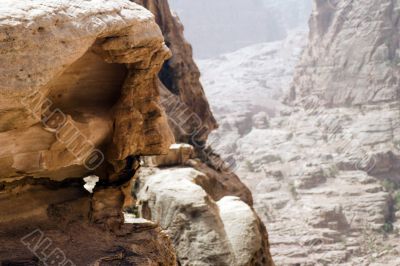 Petra ruins and mountains in Jordan