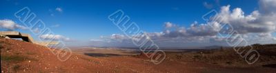 Golan heights rural landscape panorama