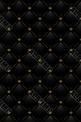 Vector illustration of black leather background