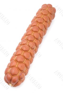 smoked sausage on white smoked sausage on white