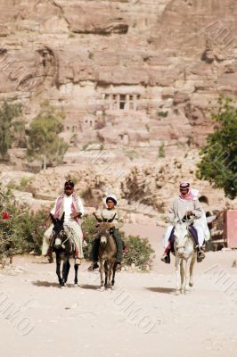 Petra ruins and mountains in Jordan