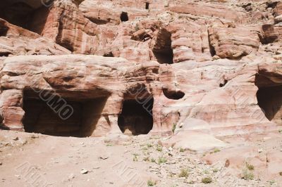 Petra ruins and mountains in Jordan