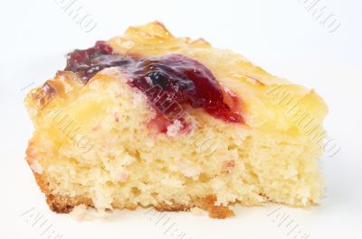 the part plum cake isolated on white