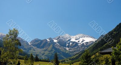 Snow top of the highest Austrian mountain