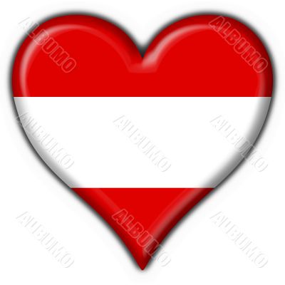 Austrian button flag heart shape