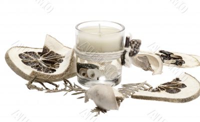 Bathroom aroma candle with citron