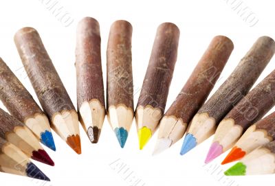 handmaded color pencils on white