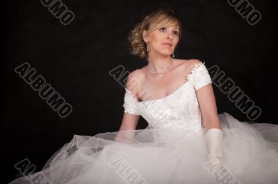 Woman in wedding gown