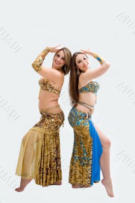 Two beautiful belly dancers