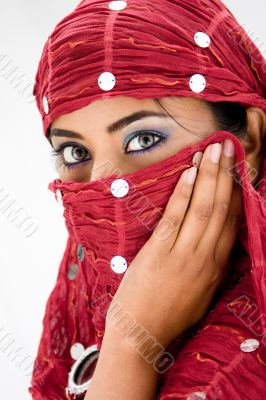 Woman with scarf