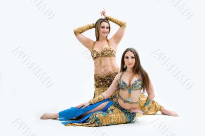 Two beautiful belly dancers