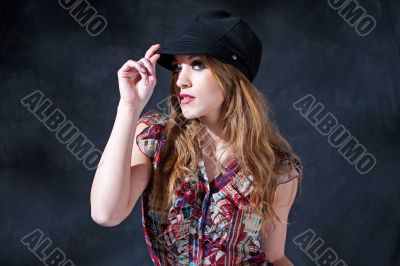 Mysterious girl with hat