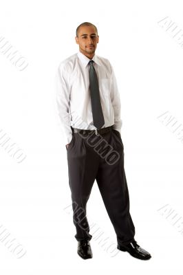 Handsome business man standing