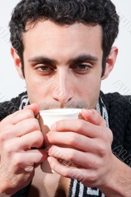 Man with cup