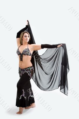 Belly dancer in black