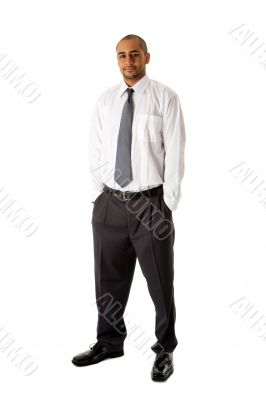 Handsome business man standing