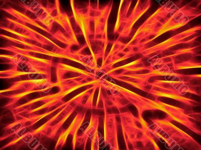 Abstract flame background with fractal elements