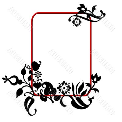 abstract flower frame