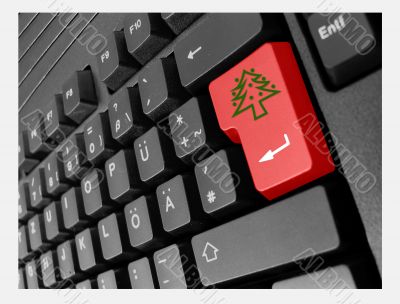 special business keyboard xmas tree