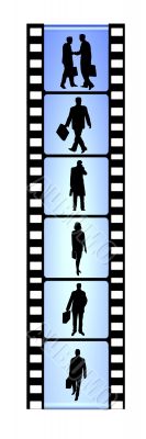 business people on film reel business people on film reel