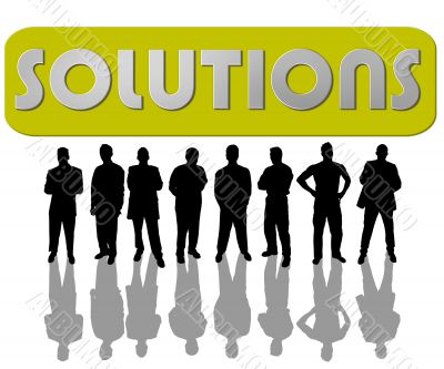 business people with slogan business people with slogan