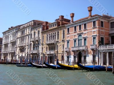 gondolas in Venice