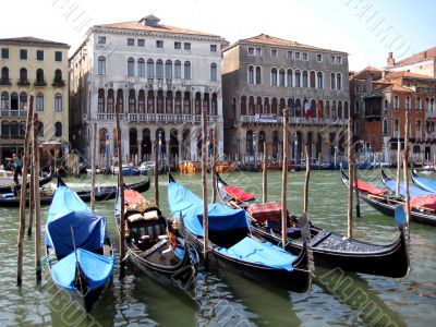 gondolas in Venice gondolas in Venice