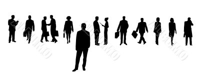 business people silhouettes