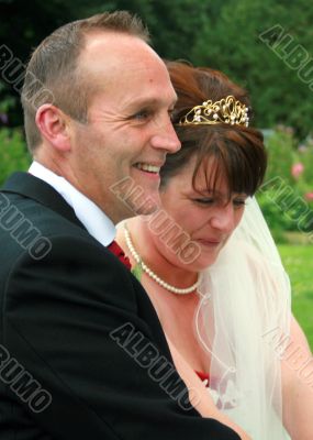 Bride and Groom Smiling