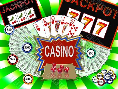 casino symbols background
