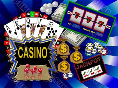 casino symbols background