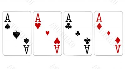 poker playing cards four of a kind