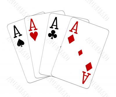 poker playing cards four of a kind